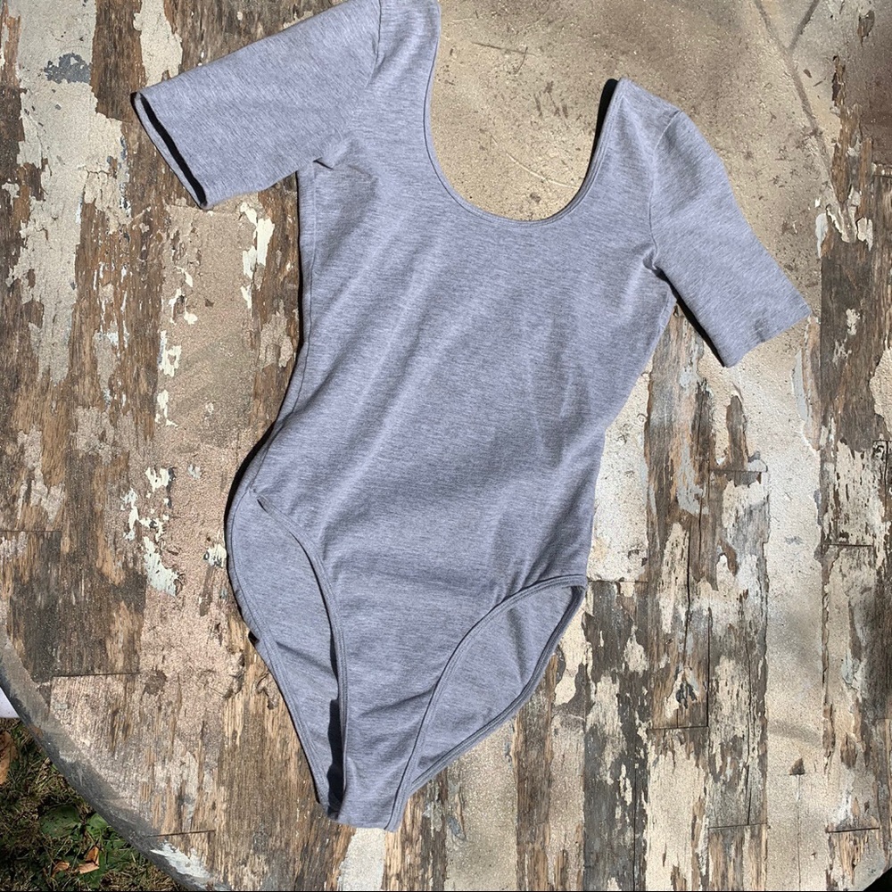 American Apparel bodysuit in heather grey